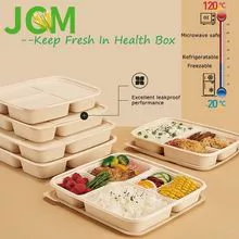 Degradable disposable take-away restaurant outdoor lunch box suitable for take-away disposable lunch box