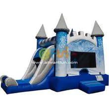 Castelo saltitante infantil de trampolim comercial, combinação de deslizamento de trampolim, Castelo da Princesa