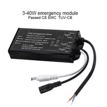 3-40W Kit de emergencia LED para luces led con controlador externo, pasado TUV CB CE EMC 