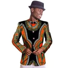 Homens africanos terno de três peças Dashiki jaqueta de algodão calças jaqueta