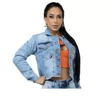 Jeans jacket with Lycra reinforced long sleeve