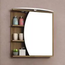 Duna 60cm BR/Nogal Bathroom Cabinet with Mirror