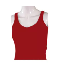 RED BODYCON FIT TOP ,SLEEVELESS