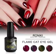 RONIKI Hot Flame Cat Eye Gel Polaco, Gel de Ojos De Gato, Cat Eye Gel Polaco, Fábrica de Gel de Ojos De Gato, Gel de Ojo De Gato Polaco