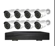 4K 8MP H.265 8 Port Poe NVR Kit CCTV Sistema de Câmera de Segurança Cor Visão Noturna Sistema de Monitoramento de Áudio Bidirecional