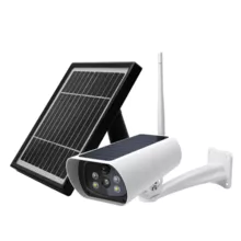 高清可充电太阳能两路音频安全摄像头 1080P P2P 太阳能 WIFI IP 监控摄像头电池 WI