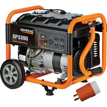 Generador portátil Generac GP3300 — 3750 vatios de sobrecarga, 3300 vatios nominales, compatible con EPA y CARB, modelo # 6432