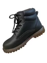 Zapatos de seguridad de cuero antiterciopelo de alta calidad suela de acero de cabeza de acero anti-aplastamiento anti-perforación aislamiento