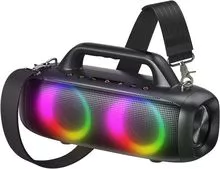 80W Bluetooth speaker, IP67 waterproof, karaoke function, with RGB light, rich bass