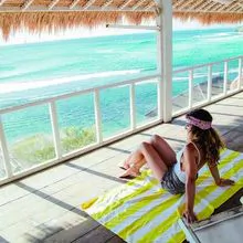 Beach towels, roller skates, surfboards, etc