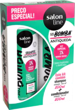 SALON LINE - Kit Shampoo + Condicionador BOMBA SOS ANTIQUEDA  200ML