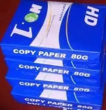 A4 Size and White Color A4 Copy Paper 80 gsm 75 gsm 70gsm for sale. 