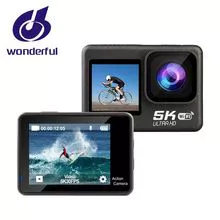 Câmera de ação tipo gopro HD 5K com estabilização eletrônica de imagem touch screen