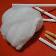 Estopa de acetato de celulosa de fibra blanca para varillas de filtro de cigarrillos