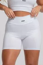 Pantalón corto de poliamida blanca premium para levantar glúteos AQN SPORT