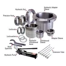 Sleeves for bearings, lock nuts, lock washers, precision nuts, hydraulic nut, bearing accessories 
