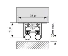 Sello desplegable automático TF 38x20