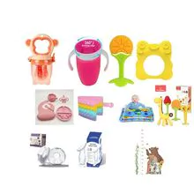 Produtos para bebés, utensílios de mesa, produtos para amamentação