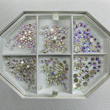 Non Hot Repair Lujo A Granel Espalda Plana De Cristal AB Nail Art Conjunto De Diamantes De Imitación Clavos De Cristal De Cristal