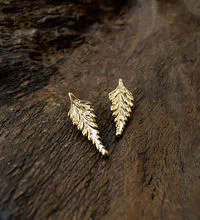 Fixed Fern Leaf Earring