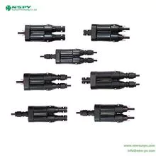 Conector adaptador de fusible PV 4.0 de 1500 V CC Conector de derivación de fusible fotovoltaico Dos mujeres y un fondo público