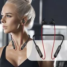 Auriculares inalámbricos magnéticos escote estéreo auriculares manos libres escote deportivo impermeable con micrófono