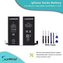 Batería de reemplazo de polímero de litio de 500 ciclos para Apple iPhone 5 5S 6 6S 6P 6S Plus 7 7p 8 XS XS XS Max 11 12 pro max se2