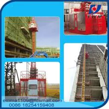 SC200/200 double cages Construction Building Hoist mast section climbing