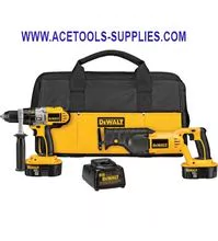 Cordless Hammerdrill / Driver &amp; Sierra Recíproca Combo Kit DEWALT 18V- Con 2 Baterías