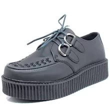 Sapato Creeper Preto Fosco Estilo Veggie Shoes