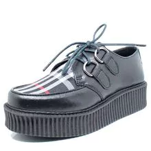 Creeper Black Plaid Style Veggie Shoes