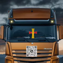 Camión croix ventosa nariz parabrisas portalámparas decorativo luces LED cruzadas 