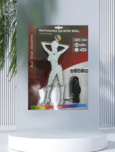 Brilhante glitter novo carro beleza luz decorativa sexy girl led luz
