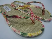 Straw slippers