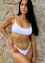 Banda Bikini + Bragas con Regulador - Blanco