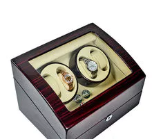 Cameraing lujo regalo 4 Winder espacio silencioso automático reloj devanadera pintura del Piano por adaptador de CA o la batería