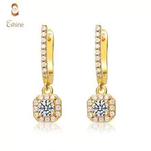 Stelring Prata CZ Pave Brinco Gota