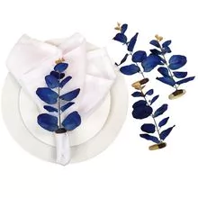 Caja 20 - Kit 4 Servilletero de hoja de eucalipto azul (ex acetato)