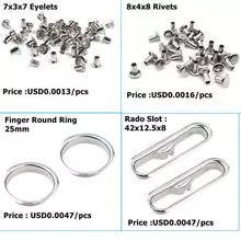 Rivets , Eyelets , Finger Round Ring , Rado Slot 