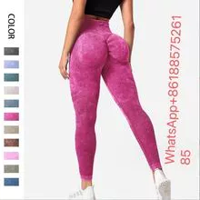 Nuevos pantalones de yoga sin costuras recortados Pantalones de gimnasia de cintura alta Peach Hip Lift Leggings mate lavados para mujer