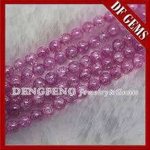 Hot sale new high quality ball shape pink color ice cz beads for bracelet