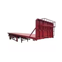 Container flatbed semi trailer 40ft chassis flatbed gooseneck trailers with 3 axle
