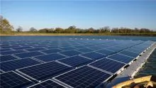 Floating solar power farm system