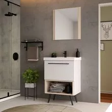 Gales 60 cm Bathroom Cabinet Set with Mirror and Sink
