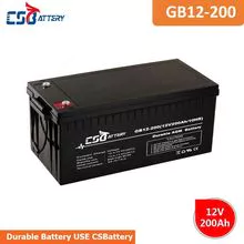 CSBattery 12V 200Ah SMF VRLA铅酸电池，用于太阳能/风能系统/电力/照明/电机/电力玩具