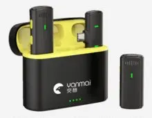 GF11 sem fio 2.4g um com dois microfone de lapela