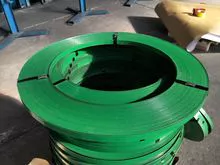 Correa de embalaje de acero de alta calidad de cera de pintura verde