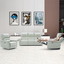 Manwah cheers luxo casa de alta qualidade sala de estar elétrica reclinável couro funcional conjunto de sofá