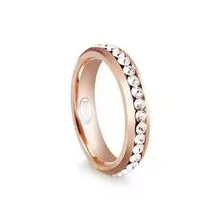 皓石钻石钨金戒指Zircon Diamond Tungsten Gold Ring
