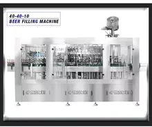 24-24-8 Máquina de llenado de bebidas / Máquina de llenado de botellas de cerveza de bebidas alcohólicas / Línea de producción de máquina de llenado de líquidos automática de agua